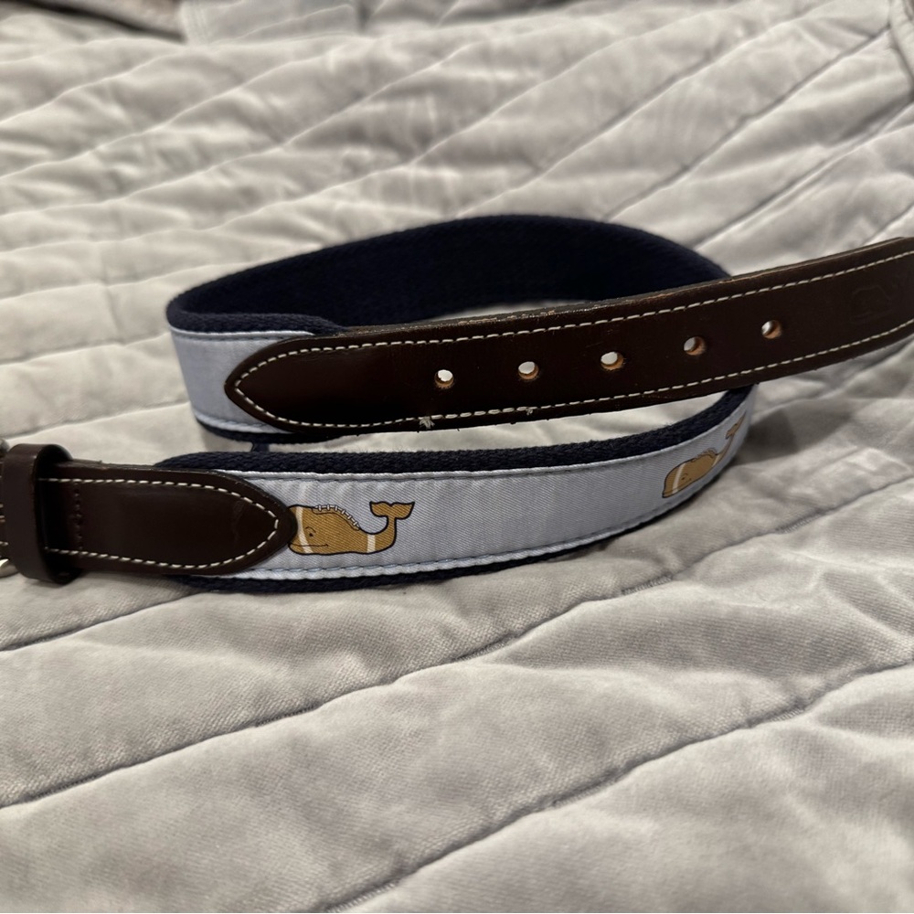 Vineyard Vines Brown and Blue Kids Belt